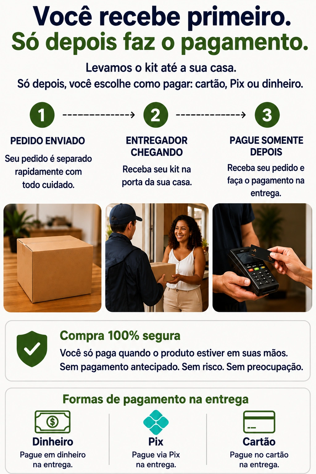 Entrega segura do Kit de Facas