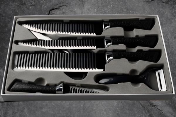6 peças do kit de facas